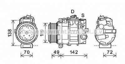 AVA QUALITY COOLING msk644 -  Компрессор, кондиционер